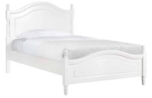 Pat lemn masiv alb Elizabeth Princess 120x200cm - Fara Somiera