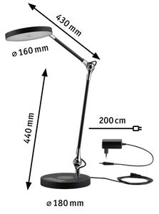 Lampă dimabilă de masă Paulmann 78010 LED/11W NUMIS 230V 2700/4000/6500K negru