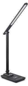 Lampă LED dimabilă de masă cu USB LED/9W/230V 3000K/4000K/5500K negru