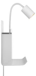 Nordlux - Aplica de perete ROOMI cu poliță și USB 1xGU10/8W/230V albă