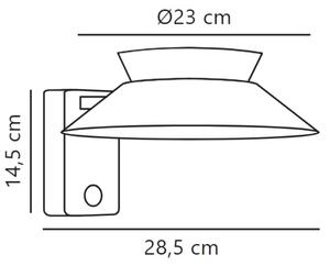 Nordlux - Lampă solară de perete cu senzor JUSTINA LED/5W/3,7V IP44