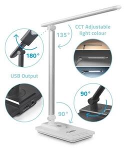 Lampă LED dimabilă de masă cu USB LED/9W/230V 3000K/4000K/5500K alb