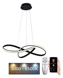 Lustră LED dimabilă pe cablu Brilagi COSMOWAVE LED/70W/230V 3000-6500K negru + telecomandă