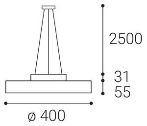 Lustră LED pe cablu LED2 ROTO LED/48W/230V 2700K/3300K/4000K IP40 alb d. 40 cm