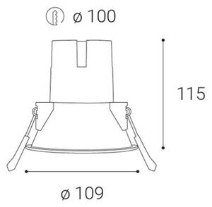 Corp de iluminat LED pentru baie LED2 ZERO LED/10W/230V 3000K CRI 95 IP43 negru d. 10,9 cm