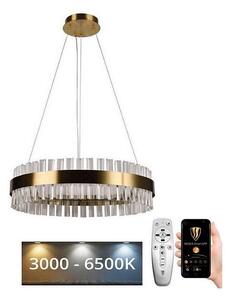 Lustră LED dimabilă de cristal pe cablu Brilagi HALO LED/40W/230V + telecomandă