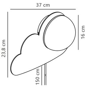 Aplică pentru copii Nordlux SKYKU CLOUD 1xE14/25W/230V nor