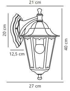 Lampă de perete de exterior Nordlux CARDIFF 1xE27/60W/230V IP44