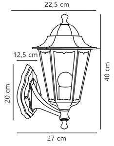 Lampă de perete de exterior Nordlux CARDIFF 1xE27/60W/230V IP44