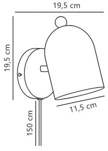 Spot de perete Nordlux GASTON 1xE27/15W/230V alb
