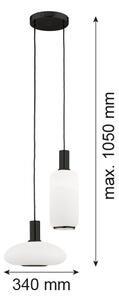 Lustră pe cablu Argon 7214 SAGUNTO PLUS 2xE27/15W/230V