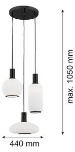 Lustră pe cablu Argon 6323 SAGUNTO PLUS 3xE27/15W/230V