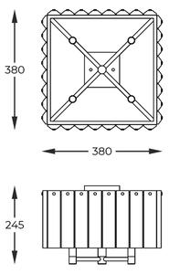 Plafonieră Zuma Line C0523-04A-U8AC PALACE 4xG9/42W/230V auriu