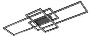 Plafonieră LED Zuma Line MX7907-3B-3BT ERVI LED/52W/230V 2700-6000K negru