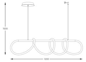 Lustră LED pe cablu Zuma Line 20006PM-GD BALBO LED/45W/230V 3000/4000/6000K
