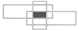 Plafonieră LED Zuma Line MX7907-3B-3BT ERVI LED/52W/230V 2700-6000K negru