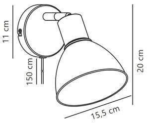 Spot de perete Nordlux POP 1xE27/18W/230V alb