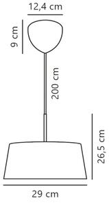 Lustră pe cablu Nordlux CLASI 3xE14/10W/230V d. 29 cm