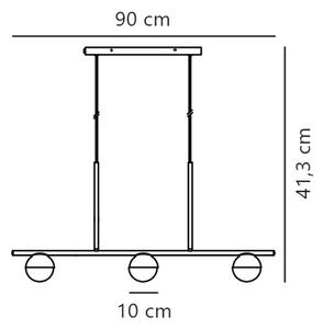 Lustră pe cablu Nordlux CONTINA 3xG9/5W/230V auriu