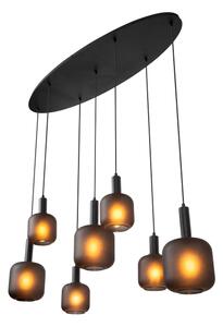 Lustră pe cablu Lucide 45405/07/30 ELOISE 7xE27/40W/230V negru