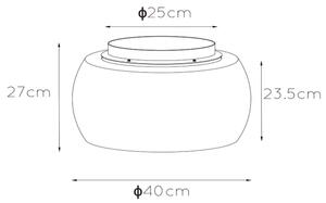 Plafonieră Lucide 45101/40/65 OLIVIA 3xE27/40W/230V d. 40 cm negru
