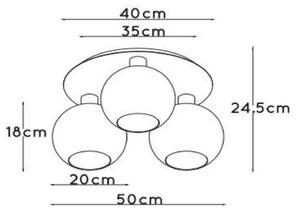 Plafonieră Lucide 74114/03/02 MARIUS 3xE27/40W/230V auriu