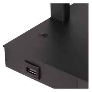 Lampă dimabilă de masă Lucide 30295/01/30 GREGORY 1xE27/60W/230V USB negru