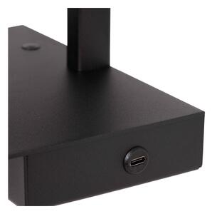 Lampă dimabilă de masă Lucide 30295/01/30 GREGORY 1xE27/60W/230V USB negru