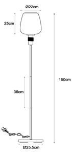 Lampadar Lucide 45708/01/62 ILONA 1xE27/40W/230V negru/bej