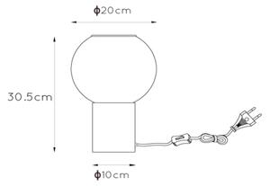 Lampă de masă Lucide 45502/01/30 MARIUS 1xE27/40W/230V negru