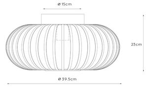 Plafonieră Lucide 78174/40/33 MANUELA 1xE27/60W/230V d. 39,5 cm gri
