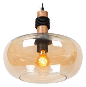Lustră pe cablu Lucide 45408/30/62 ILONA 1xE27/40W/230V d. 30 cm negru/bej