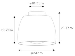 Plafonieră Lucide 30188/01/30 NOLAN 1xE27/60W/230V d. 24 cm negru