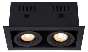 Corp de iluminat încastrat Lucide 09926/02/30 CHIMNEY 2xGU10/50W/230V negru
