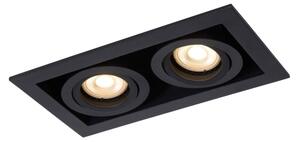Corp de iluminat încastrat Lucide 09926/02/30 CHIMNEY 2xGU10/50W/230V negru