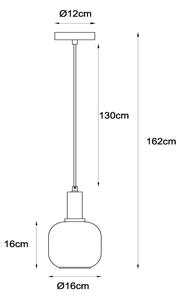 Lustră pe cablu Lucide 45494/16/65 JOANET 1xE27/40W/230V negru