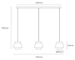 Lustră pe cablu Lucide 21435/03/38 TRIBUTE 3xE27/40W/230V crem