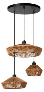 Lustră pe cablu Lucide 10413/03/72 YUNKAI 3xE27/60W/230V maro