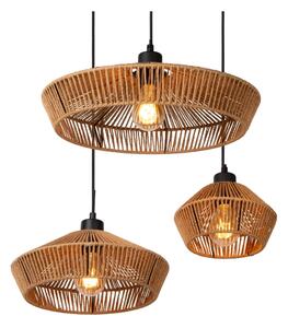 Lustră pe cablu Lucide 10413/03/72 YUNKAI 3xE27/60W/230V maro