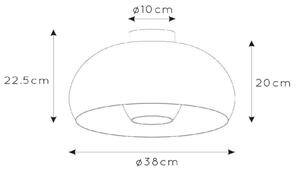Plafonieră Lucide 30186/38/30 SHARAN 1xE27/60W/230V d. 38 cm negru
