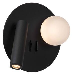 Aplică LED Lucide 77286/02/30 MATIZ 2xLED/3,5W/230V USB negru