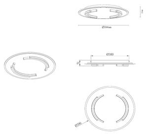 Plafonieră LED Lucide 44113/30/02 ANDREAS LED/30W/230V auriu