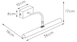 Aplică pentru tablouri Lucide 45299/02/30 VINZ 2xG9/28W/230V negru
