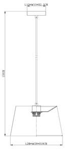 Lustră pe cablu Lucide 10416/01/38 WOOLLY 1xE27/60W/230V crem