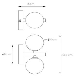 Aplică Lucide 45274/02/02 TYCHO 2xG9/28W/230V auriu