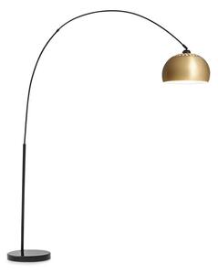 Besoa Amara, lampă arcuită, vârf placat cu aur, bază de marmură, E27, cablul de alimentare: 2 m, auriu