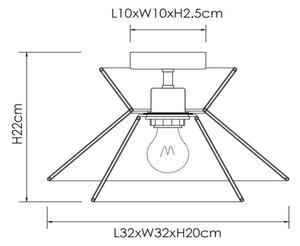 Plafonieră Lucide 10120/32/72 TASMAN 1xE27/60W/230V bej