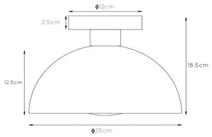 Plafonieră Lucide 45196/01/44 SIEMON 1xE27/40W/230V portocaliu