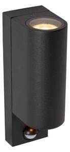 Corp de iluminat de exterior cu senzor Lucide 69803/02/30 ZARO 2xGU10/7W/230V IP65 negru