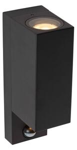 Corp de iluminat de exterior cu senzor Lucide 69802/02/30 ZARO 2xGU10/7W/230V IP65 negru